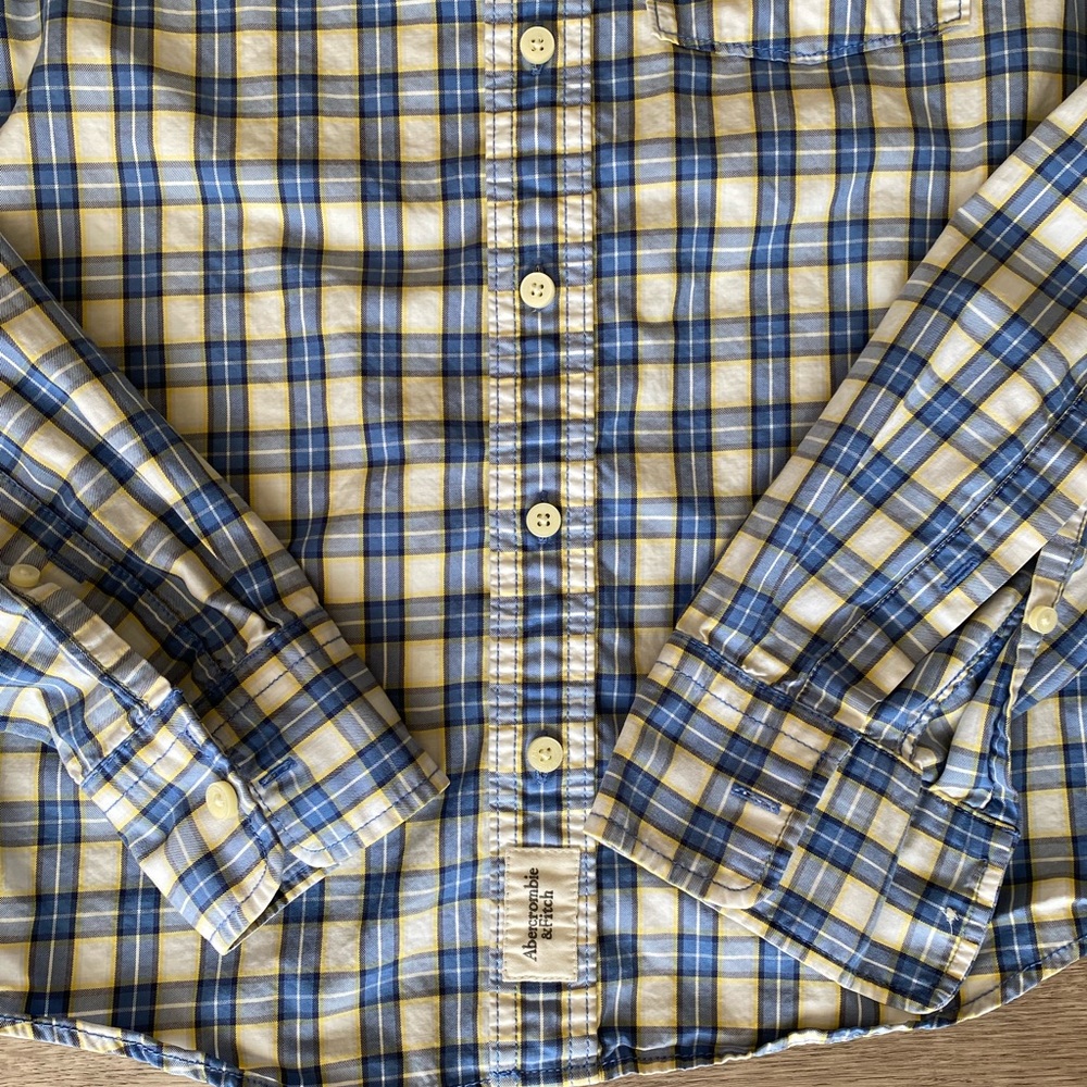 Abercrombie & Fitch Muscle Gingham L/S Sz.S - Picture 4 of 7